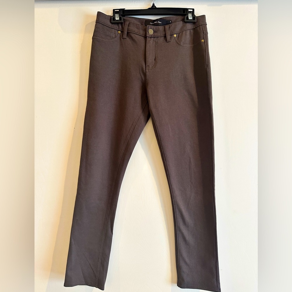 Calvin Klein Women's Stretch Leggings WF30B06C Brown Size 8